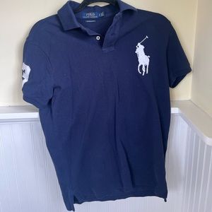 NAVY BLUE MENS SMALL RALPH LAUREN POLO SHIRT